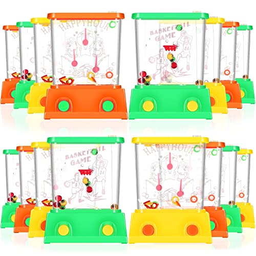 Zhanmai 16 Pcs Handheld Water Game Arcade Water Ring Game for Beach Toys Party Favor Fish Rings Fun Game for Basketball Fun Gifts for Men Retro Pastime, Without Water
