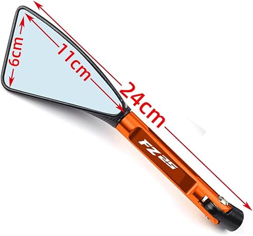 Miniatura 2 de Espejo para Yamaha FZ25 FZ-25 Accesorios universales de motocicleta CNC aluminio retrovisor 0.315 in 0.394 in espejo retrovisor lateral (color