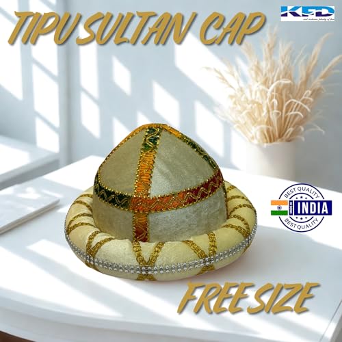 Image of Kaku Fancy Dresses Tipu Sultan Pagdi Traditional Pathani /Afghani Safa for Kids | Historical Fancy Dress Turban for Cultural Events & School Plays - Green