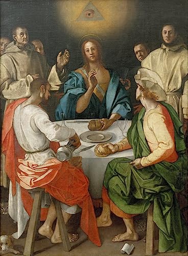 Tableau Souper à Emmaüs de Jacopo Pontormo | Impression Wall Art Moderne 60x90cm