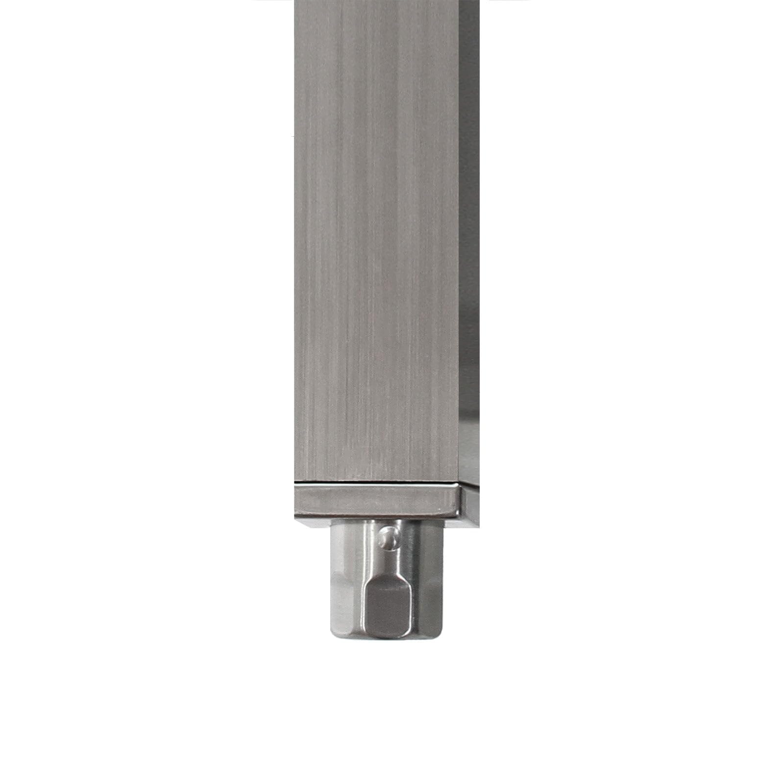 Fregadero de Cocina 120cm Izquierda – Acero Inoxidable 201, Seno Profundo, Escurridor Izquierdo con Pies Ajustables, Protector contra Salpicaduras+Tapón Colador GRATIS, Lavabo Comercial Profesional