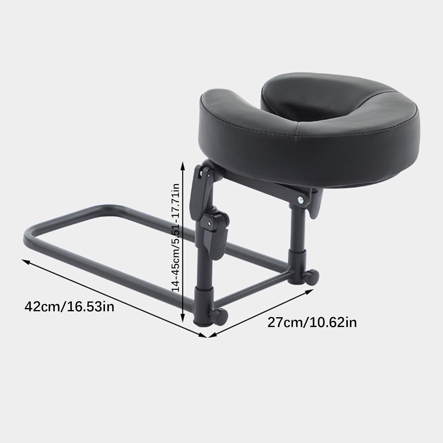 Massage Headrest Pillow Stand, Adjustable Down Face Pillow Cradle with Easy Assembly Design, Quick Bed Use for Neck Massage, Salon Home Mattress Massage Kit