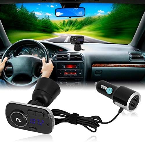 Car Mp3 Player, Car Fm Transmitter, Car Bluetooth Dab Digital Radio Fm Transmitter Adapter Mp3 Player Hands-free Dual Usb Abs
