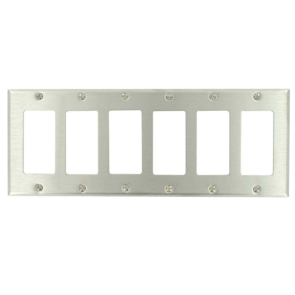 Leviton 84436-40 placa decorativa GFCI acero inoxidable para empotrar mecanismos