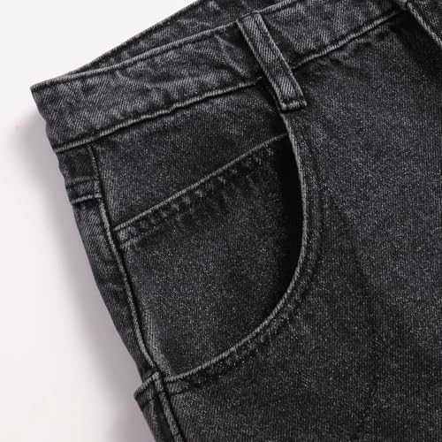 Men Baggy Cargo Loose Fit Multiple Pockets Denim Jeans Streetwear Wide Leg Denim Pants4