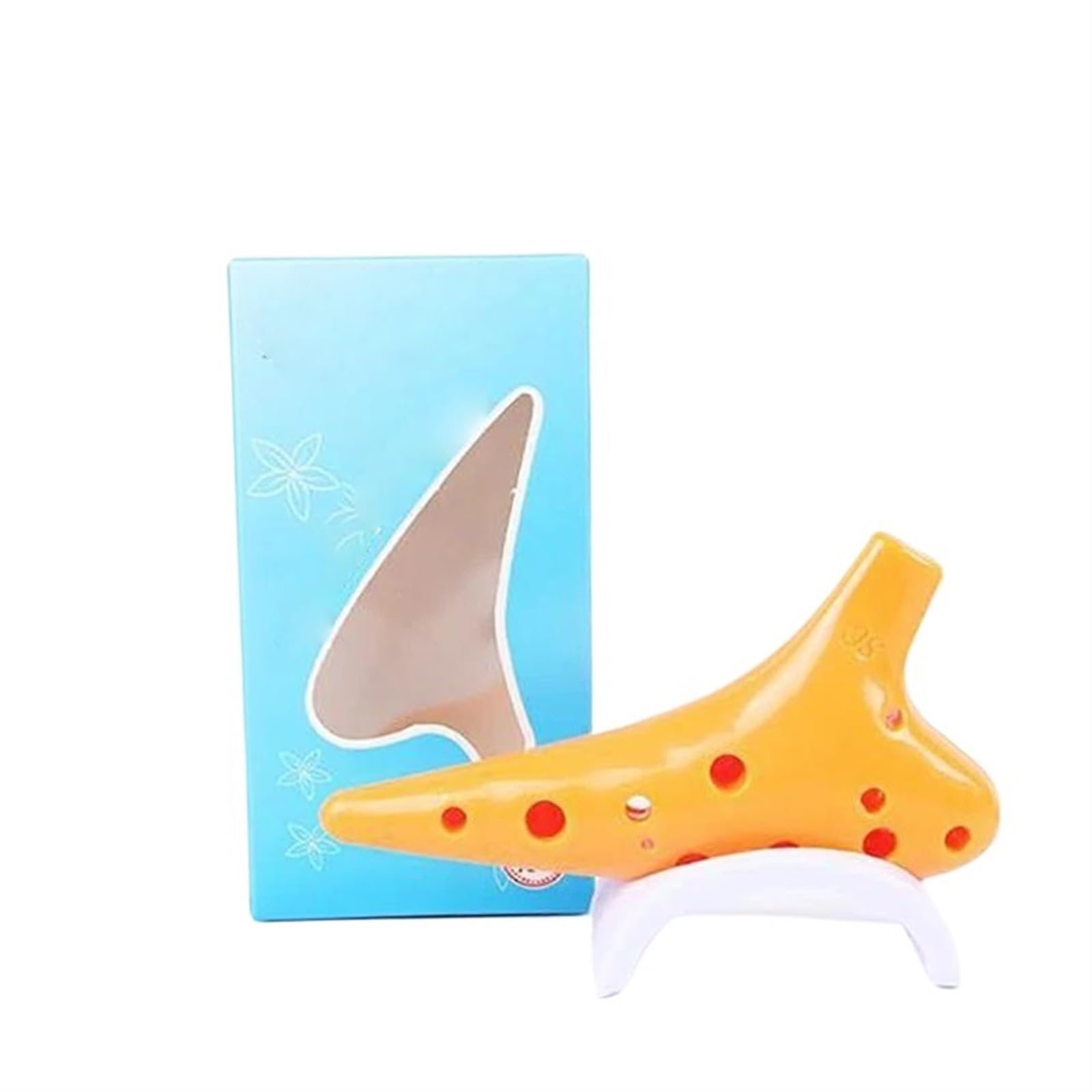Ocarina principianti Flauto In Ceramica Con 12 Fori Ocarina A 12 Fori In Resina Plastica Con Accordatura In Do Contralto Ocarina A 12 Fori Flauto(Orange)