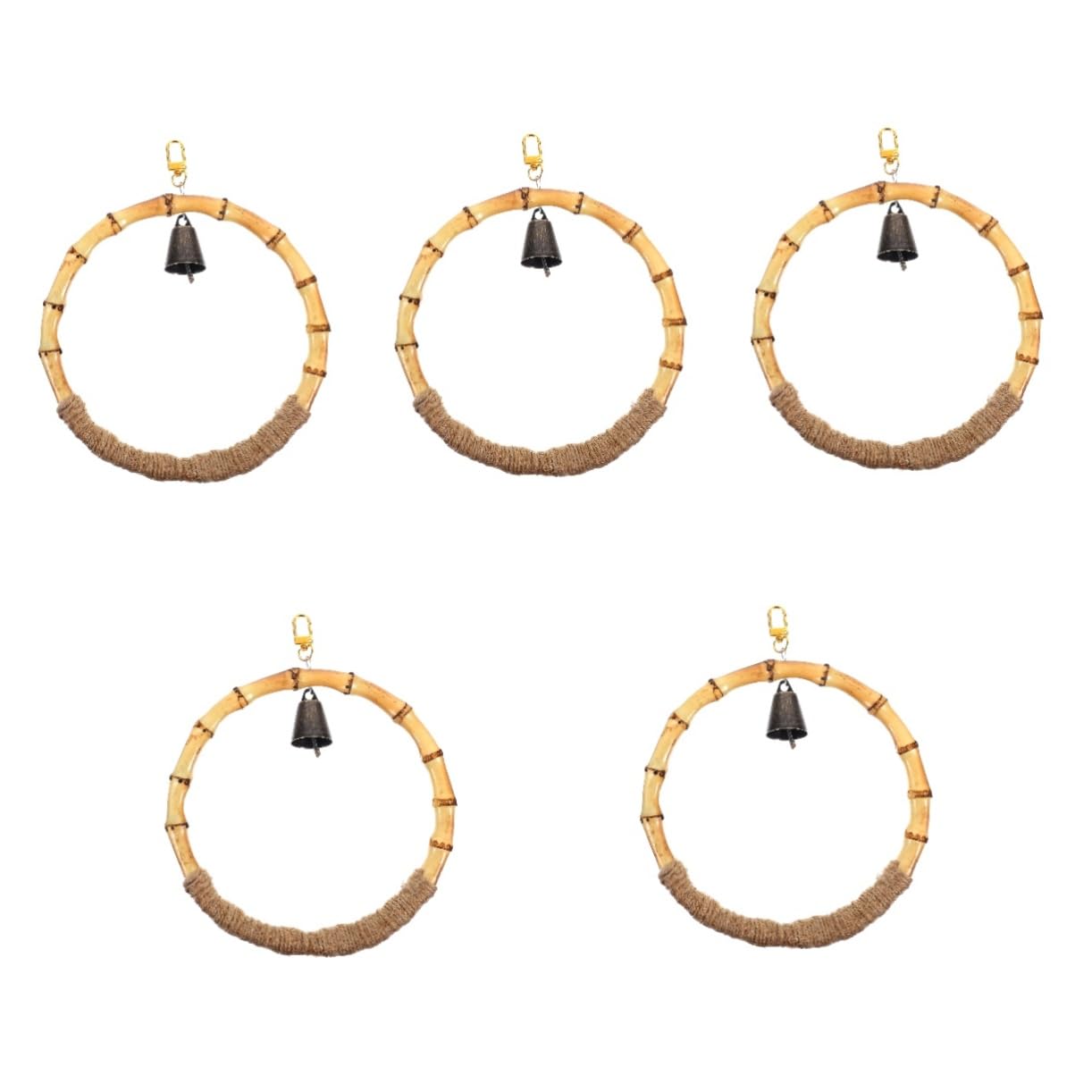 BESPORTBLE 5pezzi Bird Swing Toy Per Uccelli Altalena Per Pappagalli e Parrocchetti Giocattolo Appeso Per Voliera Accessorio Per Benessere Degli Uccelli Design e Resistente Per Divertimento e