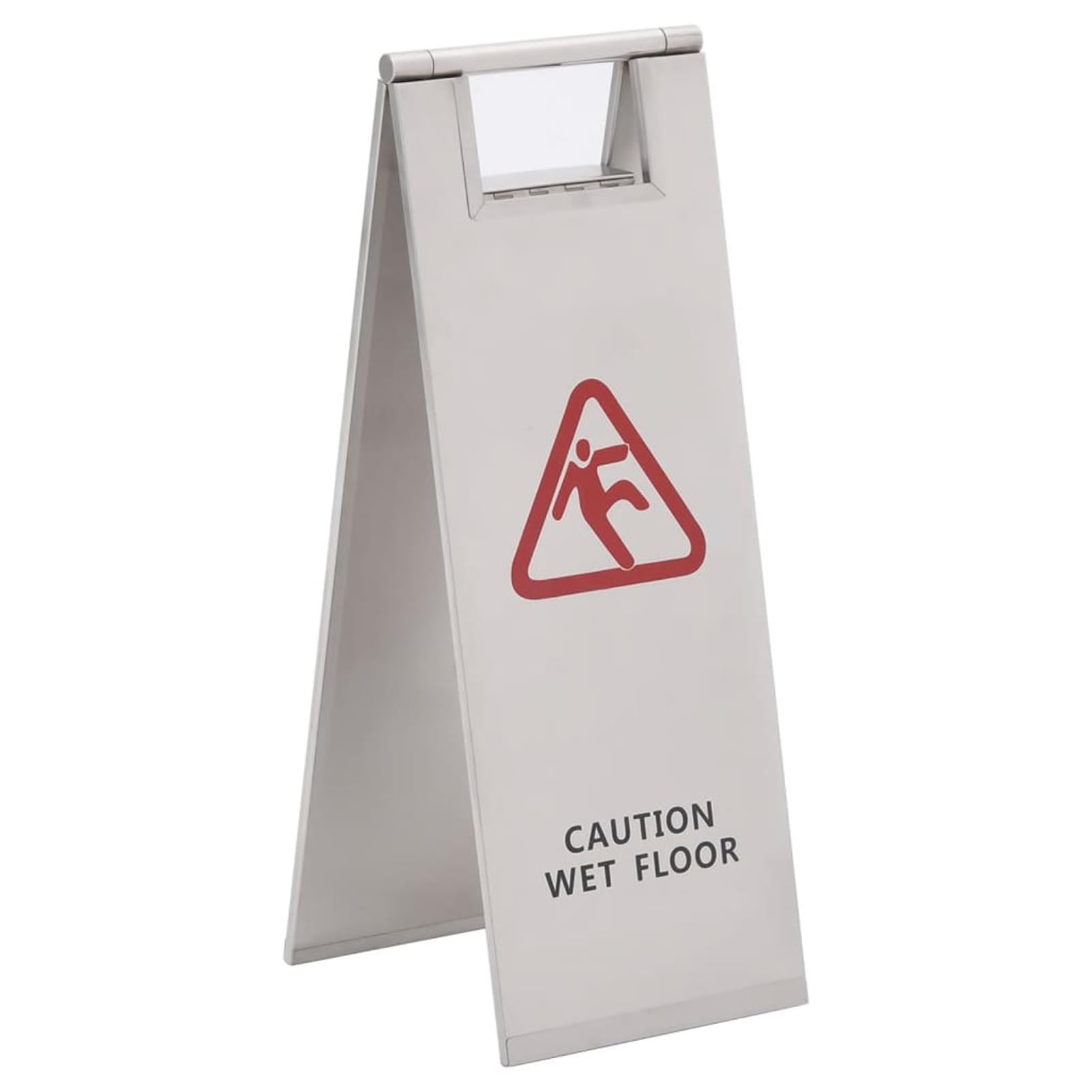 Brokky Cartello Pieghevole Pavimento Bagnato in Acciaio Inox|Factory Wet Floor Cartello Pavimento Bagnato