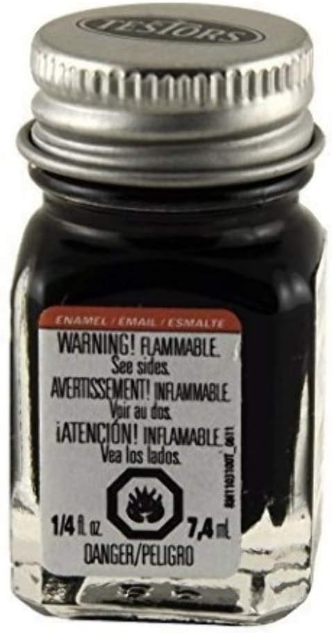Testor's 1149TT 1/4 Oz Black Flat Enamel Hobby Paint