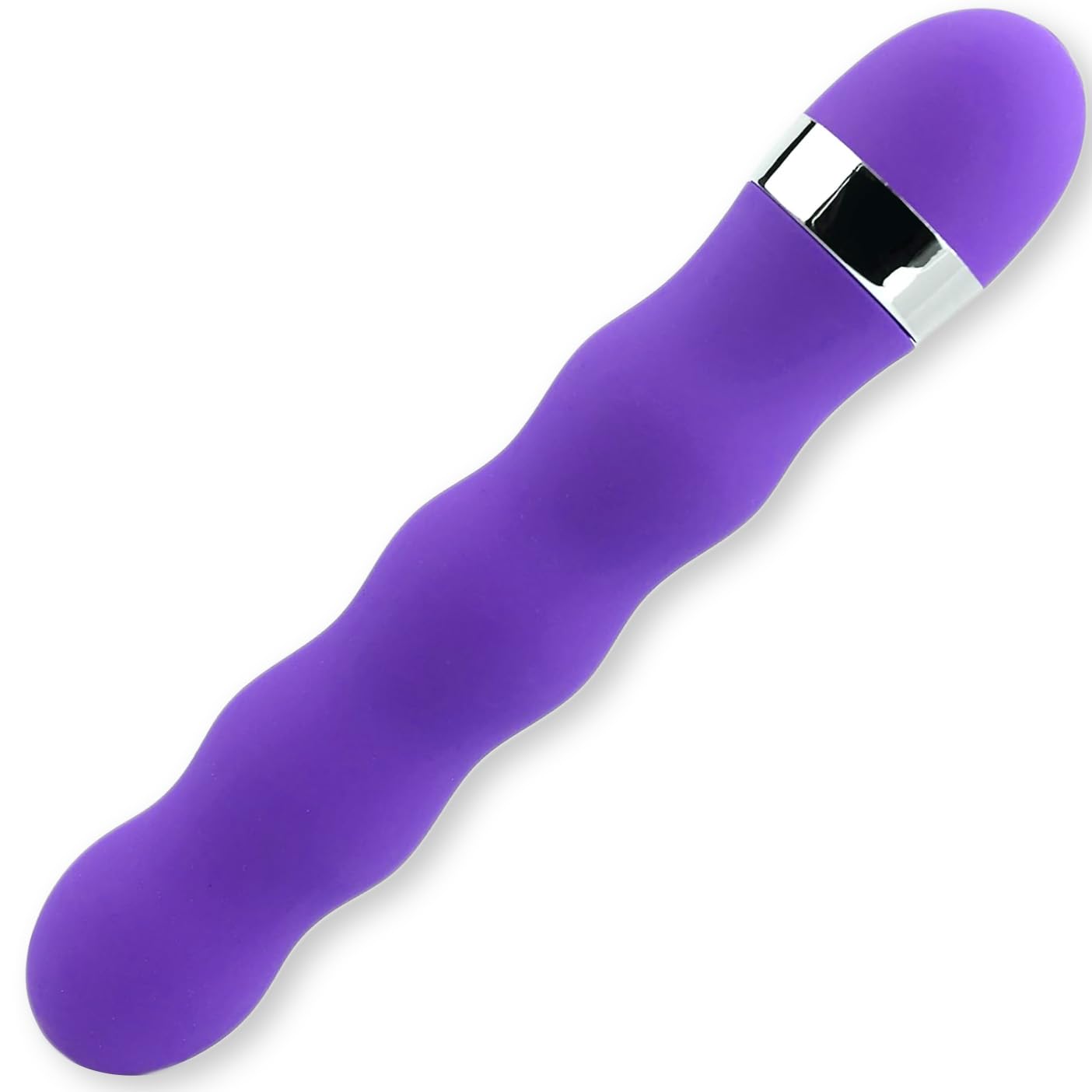 FOPS Vibratore Classico Viola per Donna Multivelocità Regolabile 18cm ⌀3cm Silicone Impermeabile Vibrante Silenzioso Sex Toy per Singolo Coppia W108-2