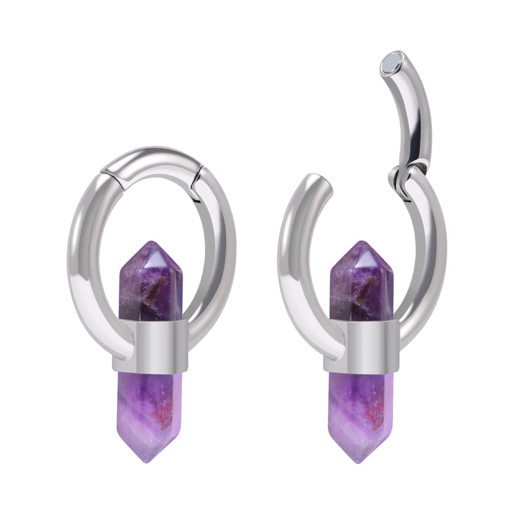 ERKUOO 1 paio pesi auricolari appendini gotico tappi per le orecchie calibri tunnel in acciaio inossidabile penzoloni barella orecchini piercing per donne uomini regalo 5mm 6mm 8mm