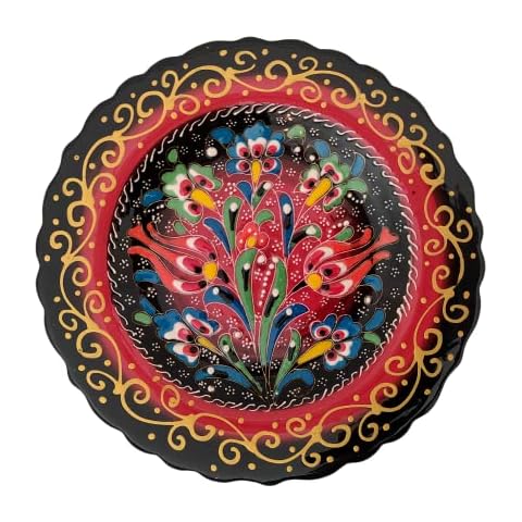 Ayennur Turkish Decorative Plates-7.08 Inch(18cm) Handmade Ceramic for Wall Hanging Home Decor Cover
