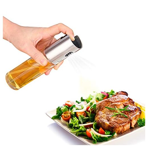 Huile sprüher, Oil Pulvérisateur, huile d'olive Pulvérisateur en acier inoxydable huile & vinaigre distributeur ölbehälter anti-fuite Huilier, cuisiner et épices à salade Harnais Outils