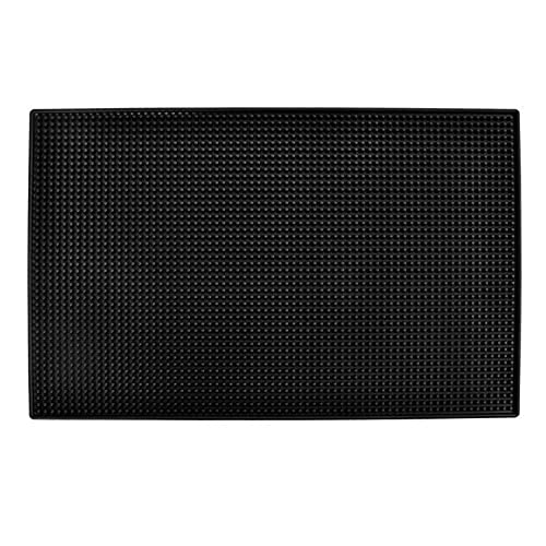 Alfombrilla de bar escurreplatos de goma antideslizante para Mat Bancone Barista Cocina Cafetería Bebidas Cocktail Antiversación Apto también para uso doméstico Negro 30 x 45 cm Cover