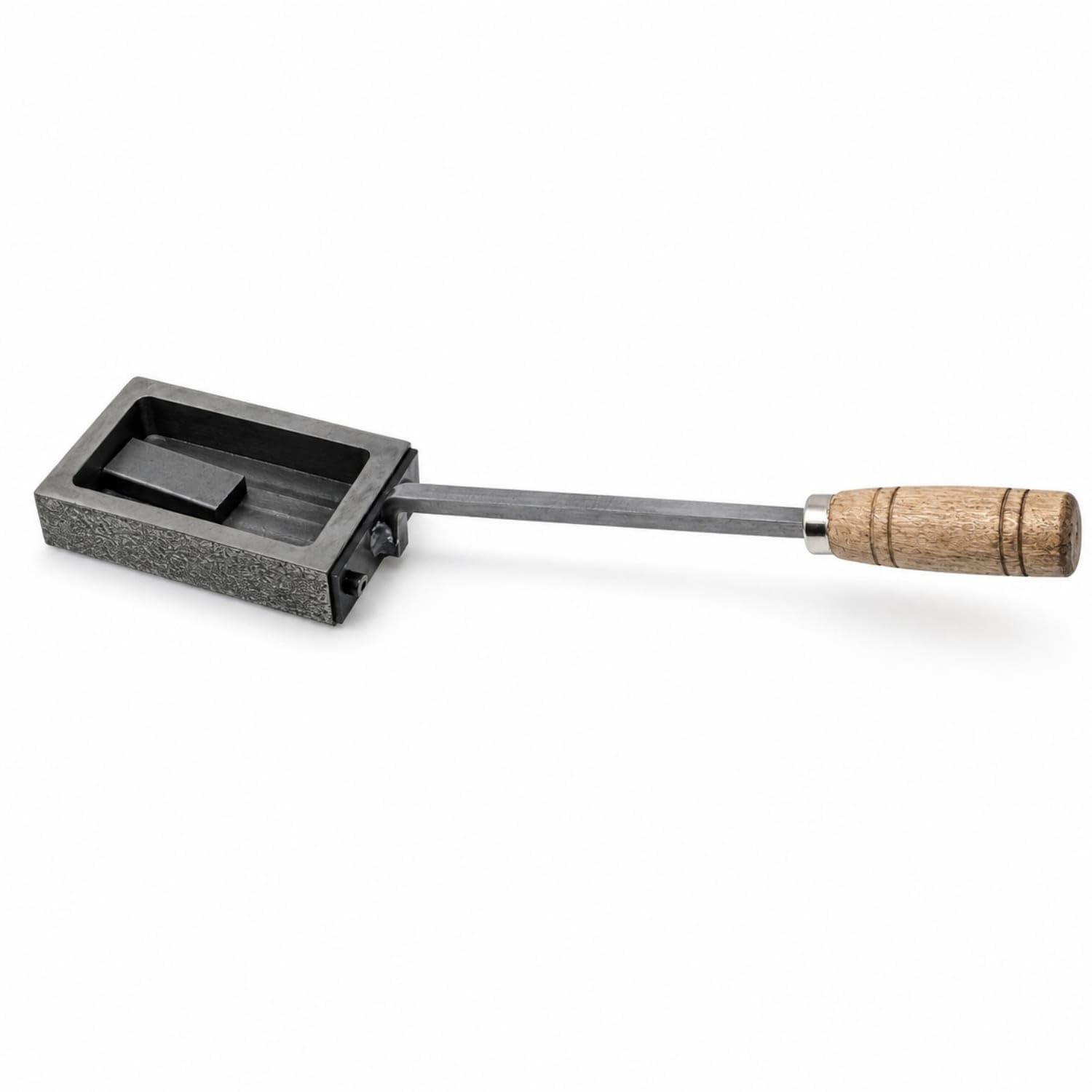 Heat-Resistant Metal Casting Mold with Wooden Handle Rectangular Metal Casting Mold with Handle Heavy-Duty Sturdy for Jewelers, Hobbyists, Metalworking, Workshop, Square High Quality-image-29