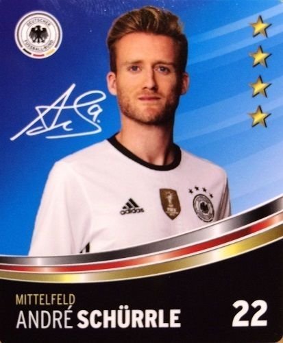 Rewe DFB Cartas coleccionables EM 2016 Selección de todas 36 y álbum colección o alles completo - Nº 22 André Schürrle