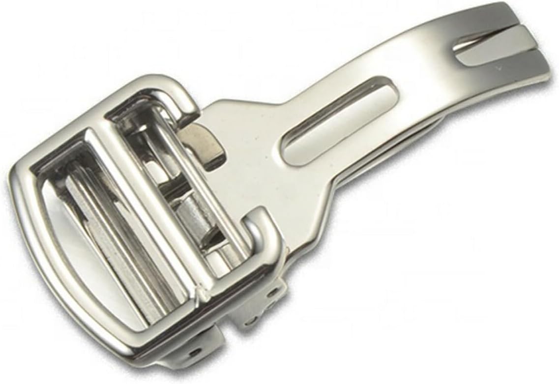 Summer 18mm Buckle Clasp Deployment Compatible With Cartier Roadster Solo Pasha Tank Stainless Steel Screw-In image 2