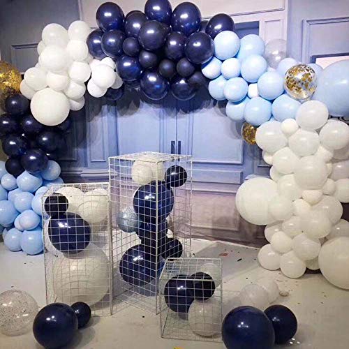 Image of KALOR Navy Blue Balloons,100 Pcs 5 Inch Mini Matte Latex Balloons for Balloon Garland Arch, Birthday Decoration, Wedding Party, Baby Shower Decorations