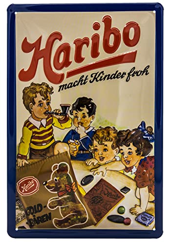 HARIBO Plaque murale rétro en tôle publicitaire en forme de fruit