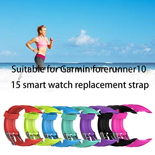 MeiLiu Replacement Wrist Band Strap Compatible for Garmin Forerunner 10/15, Silicone Soft Replacement Bracelet with Tool - Image 2