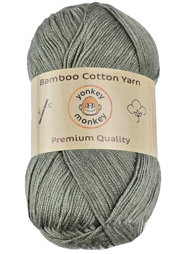 Image of 10-Pack of Yonkey Monkey 500 Grams Yarn - 70% Rayon derived from Bamboo, 30% Cotton - Imported - Pea Green 9012