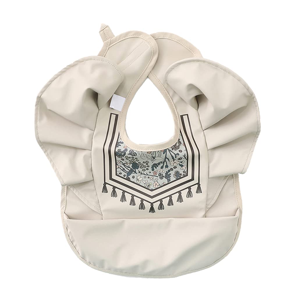 FackLOxc Infant PU Leather Feeding Cloth Baby Drool Bib Burp Cloth with Pocket