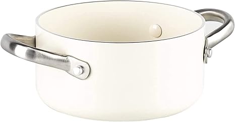 Amazon グリーンシェフ 両手 鍋 キャセロール Ih対応 16cm 蓋付 セラミック こびり付きにくい フッ素不使用 ビンテージ ホワイト Cc 001 フライパン オンライン通販