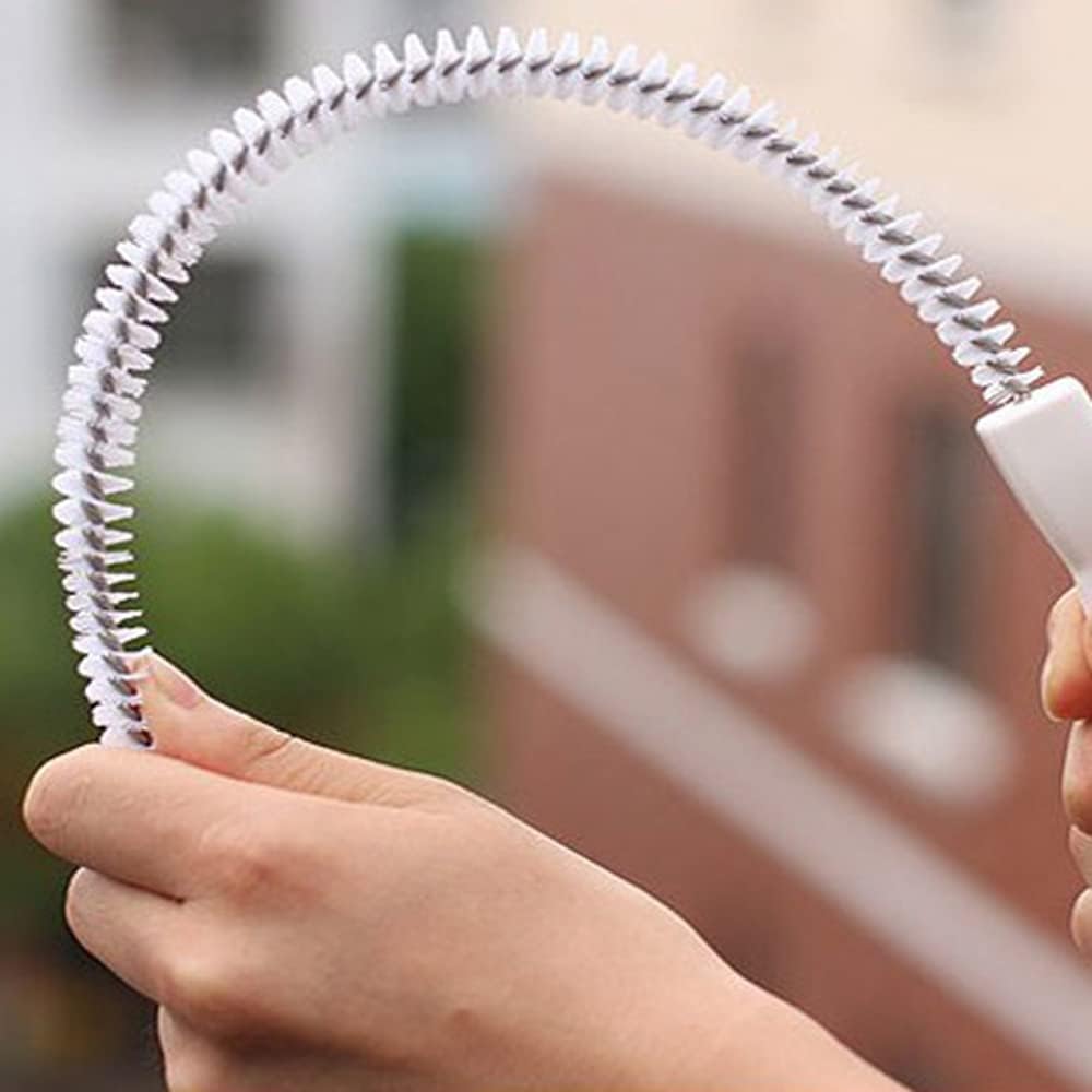 Spazzola flessibile per la pulizia del lavandino, strumento di pulizia del tubo di scarico da 45 cm, strumento riutilizzabile per la pulizia dei capelli per bagno e cucina