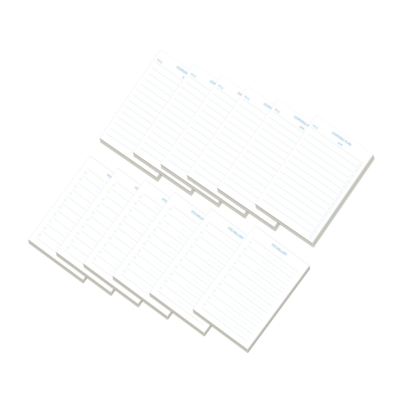 HOMSFOU 2 Pièces 12 bloc-notes livre de mots Des cahiers bloc-notes de poche école cahiers en vrac mini cahier s-s lisses coussinets d'écriture petits pavé de Papier