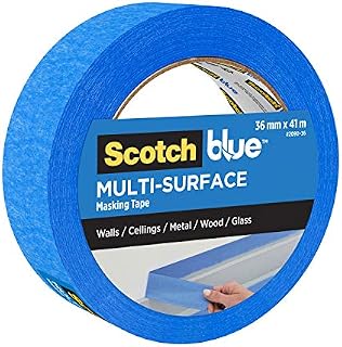 ScotchBlue Multi-Surface Premium Masking Tape, 36mm x 41m - Scotch Adhesive Blue Painters Tape, For Painting and Decorating, Indoor & Outdoor, For Multiple Surfaces