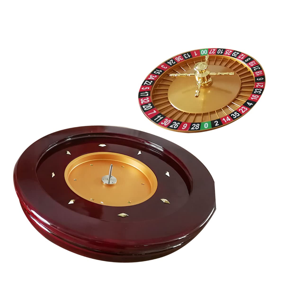 Roulette de casino professionnelle avec finition brillante pour divertissement à domicile et soirées de jeux