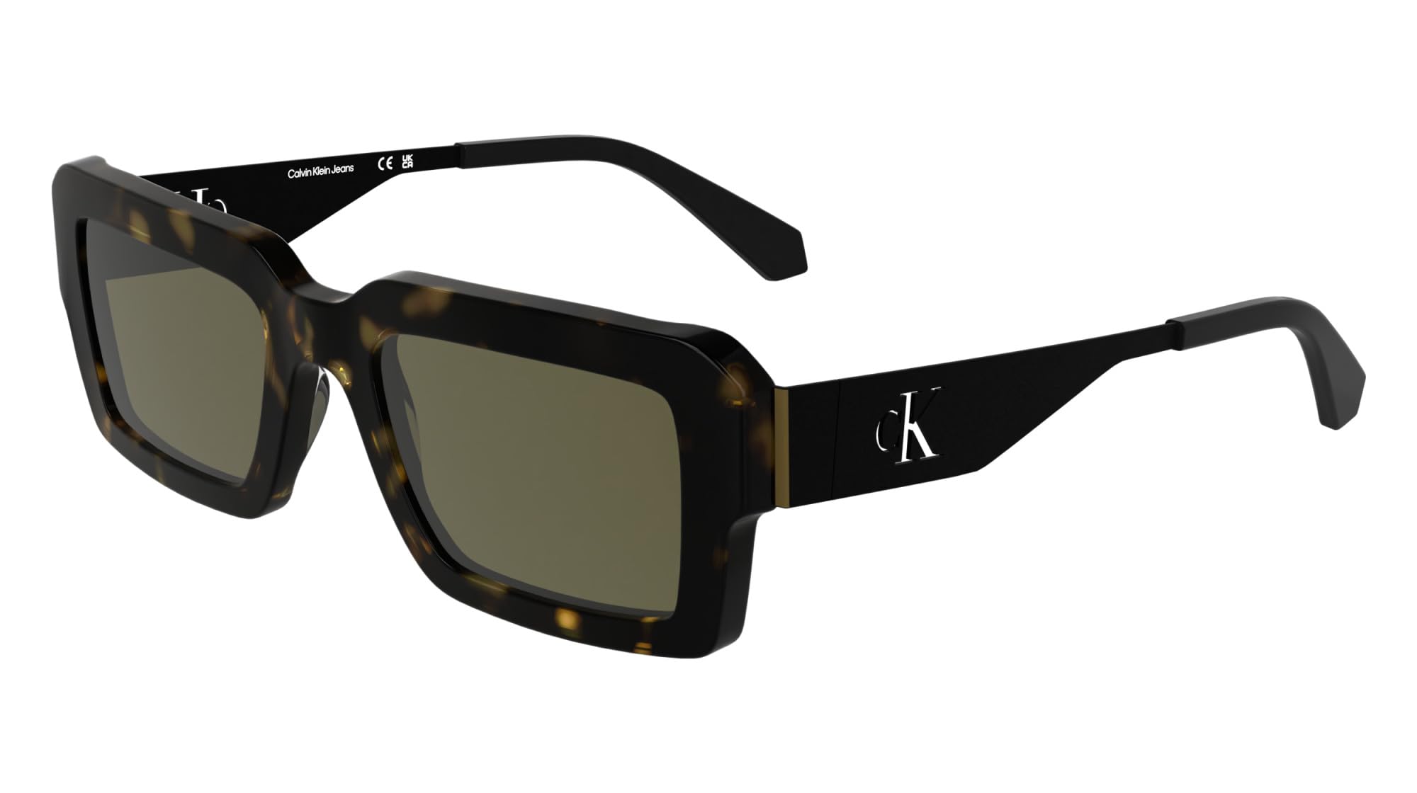 Calvin Klein Jeans Unisex Adult Sunglasses CKJ25606S - Dark Havana with Solid Brown Lens