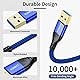 XGMATT USB 3.0 Kabel 1M,5Gbps High Speed Transfer USB Typ A Stecker auf Stecker Kabel,USB 3.0 A auf A Datenkabel geflochten kompatibel mit HDD, Drucker, Kamera, externe Festplatte, DVD, Blau