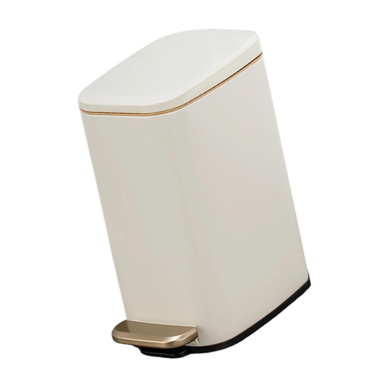 CAZSTYK Rectangular Waste Bin 6L Trash Can for Bathroom Living Room Odors Control Lid Garbage Container for Home Modern Decors Home Garbage Can