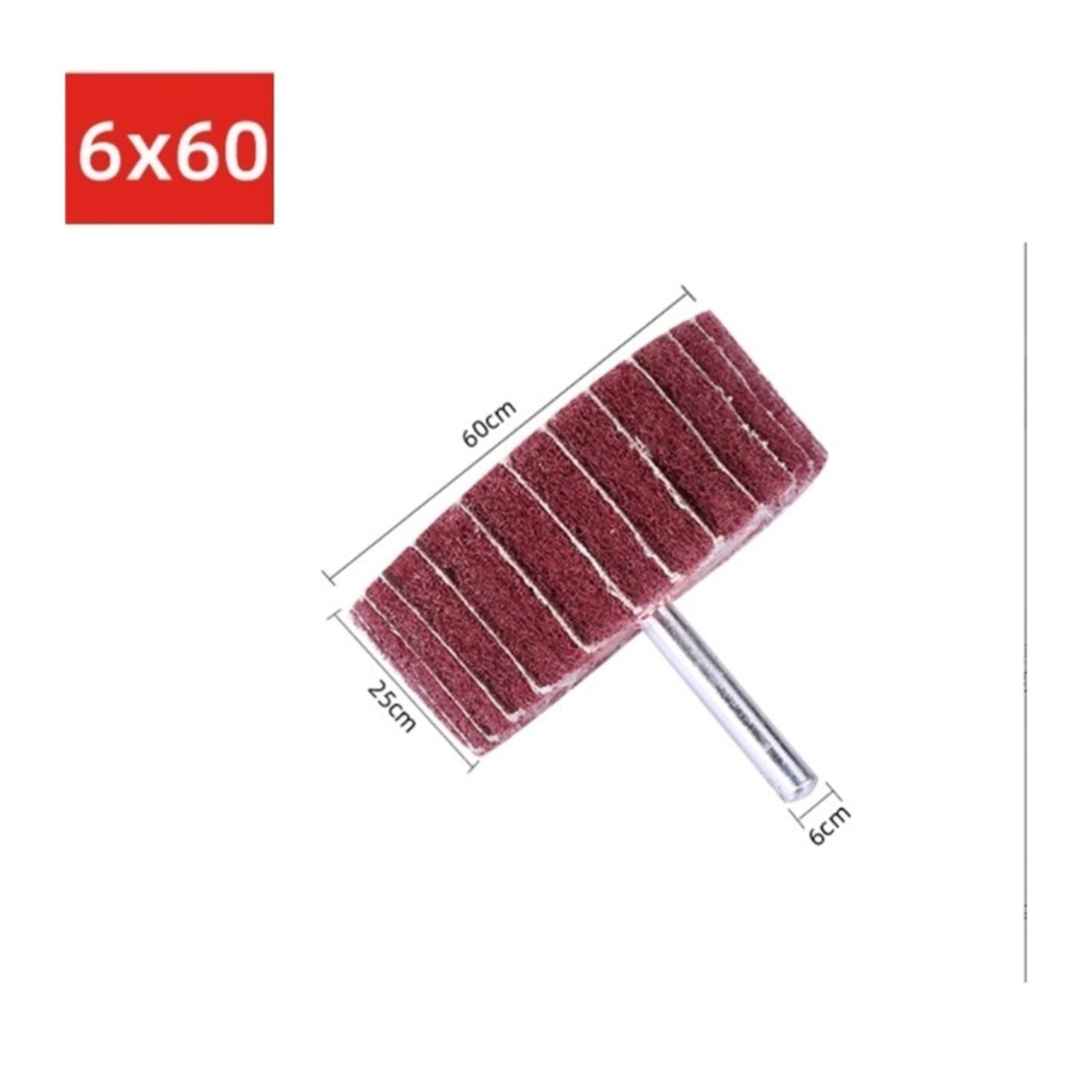 Mola lucidante per smerigliatrice da banco, 1 pz 6MM gambo 25mm 30mm 40mm 50mm 60mm mola abrasiva in fibra tampone abrasivo lucidatura molatura for metallo testa di pulizia nylon(6x60,240)