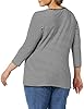 Amazon Essentials Women's Classic-Fit 3/4 Sleeve V-Neck T-Shirt (Available in Plus Size), Black White Stripe, Large #4