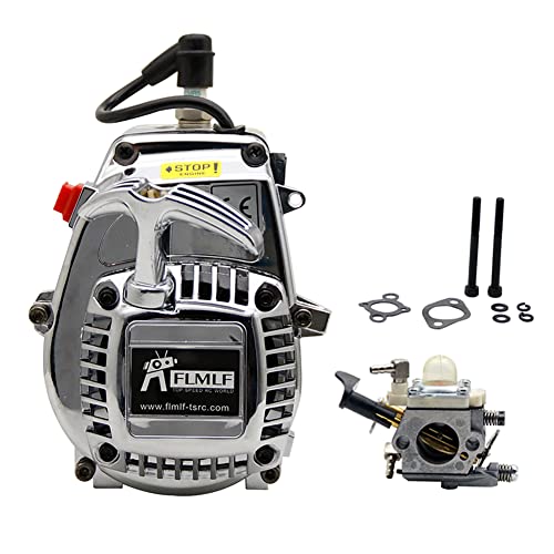 29Cc 4 Bolt Engine Chrome Plating For 1/5 Hpi Rofun Km Baja Losi Fg Goped Redcat Truck #TOP2