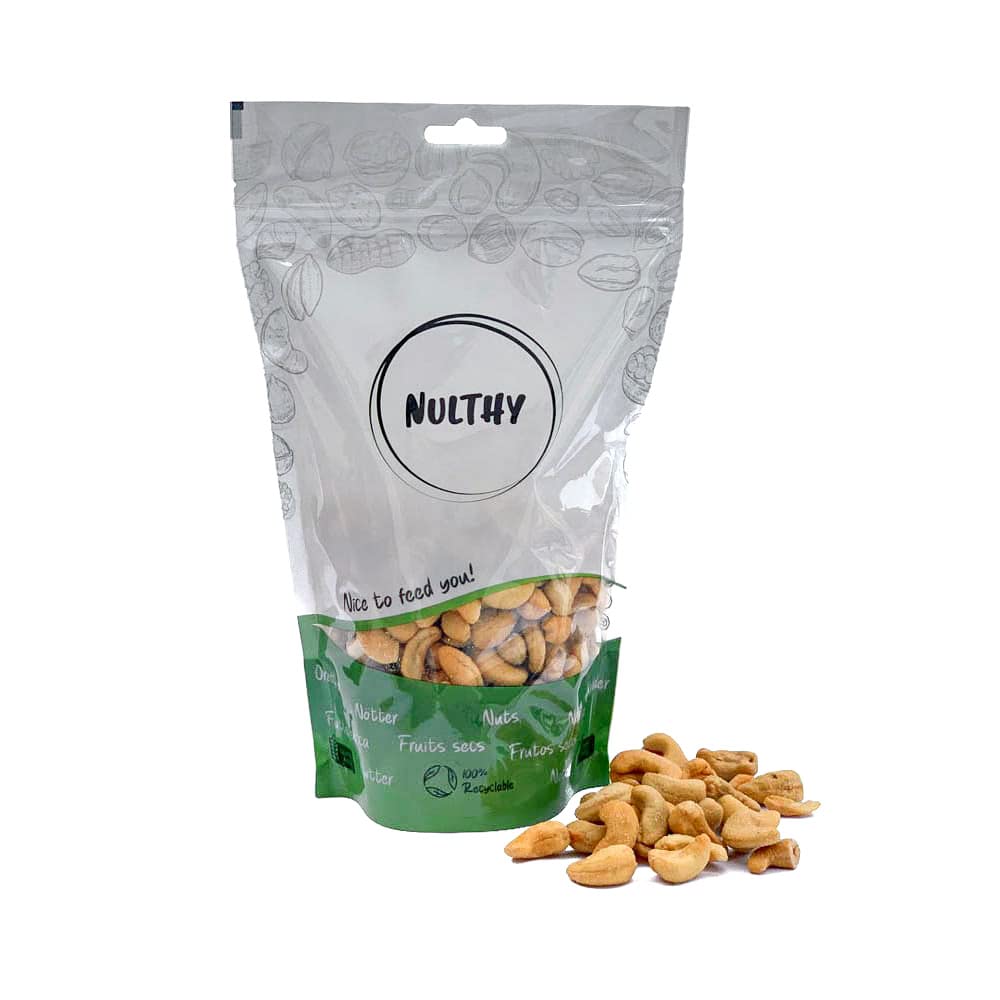 NULTHY - 1kg Anacardo Tostado y Salado - Frutos Secos Naturales - Sin Gluten - Vegano