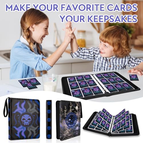Image of 9 Pocket Card Binder for MTG /YGO /PTCG /Game Cards, Holds 900 Cards,Premium Card Collector Book for TCG Players,Toys Gifts for Kids(purple)