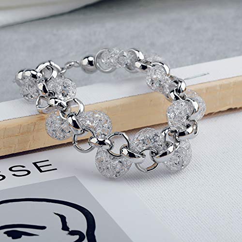 Mytys Twist Mesh Crystal Cubic Zirconia Bangle Rose Gold Bracelet For Women #TOP1