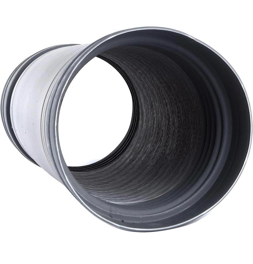 Image of All In One 6 Inch (150MM) PVC Kitchen Chimney Pipe 6 feet | Flexible | Plastic Duct Hose Pipe | Foldable | Stretchable | Grey color | For home, kitchen, office and industrial use.