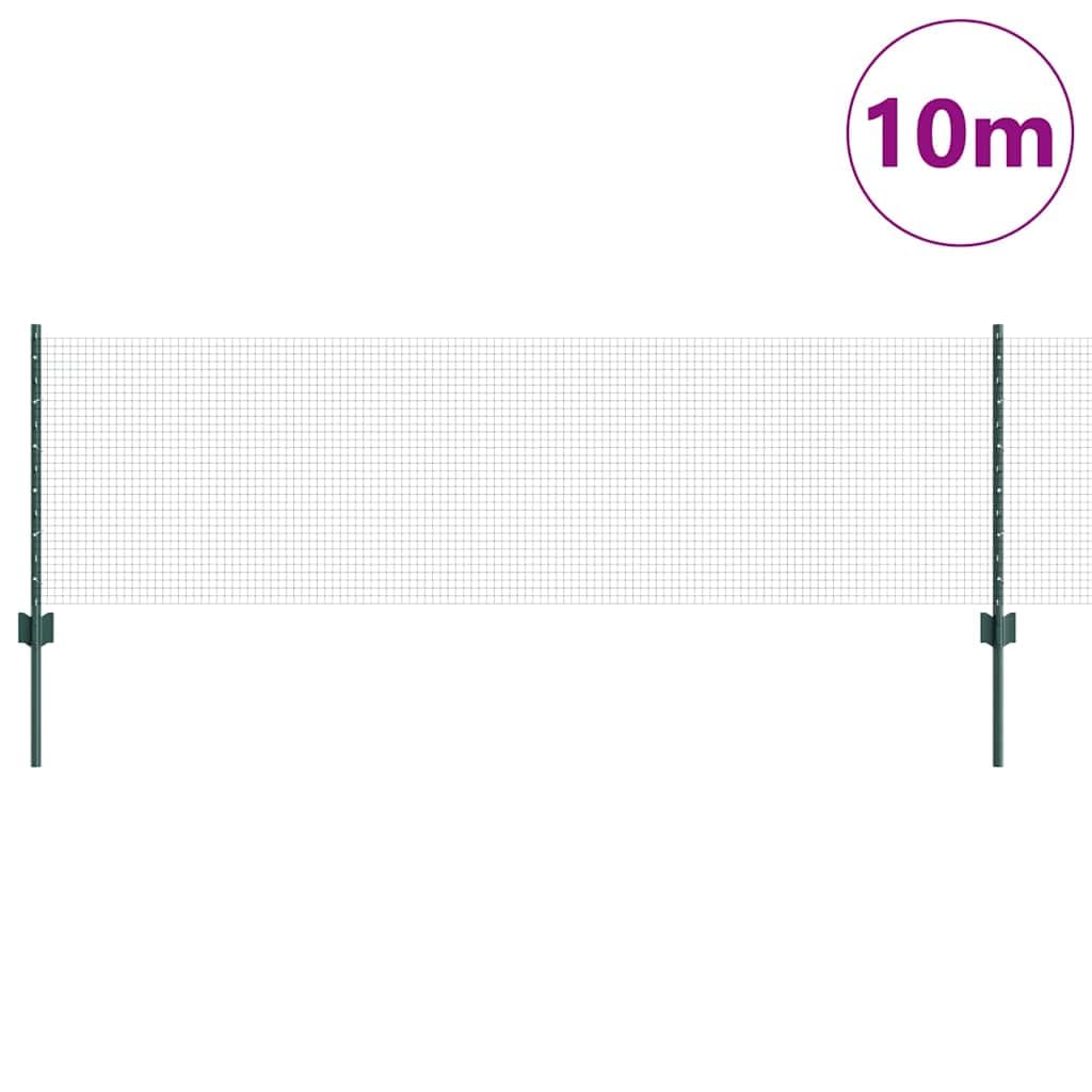 Recinzione da giardino verniciata a polvere, colore verde, set di pannelli di recinzione per esterni con pali per privacy e sicurezza, design modulare personalizzabile per terrazza e giardino