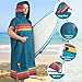 SUN CUBE Surf Poncho Changing Robe with Hood, Quick Dry Microfiber Wetsuit Changing Towel for Surfing Beach Swim Outdoor Sports Men, Absorbent Wearable Towel Cover Up with Pocket, Sunset Blue
