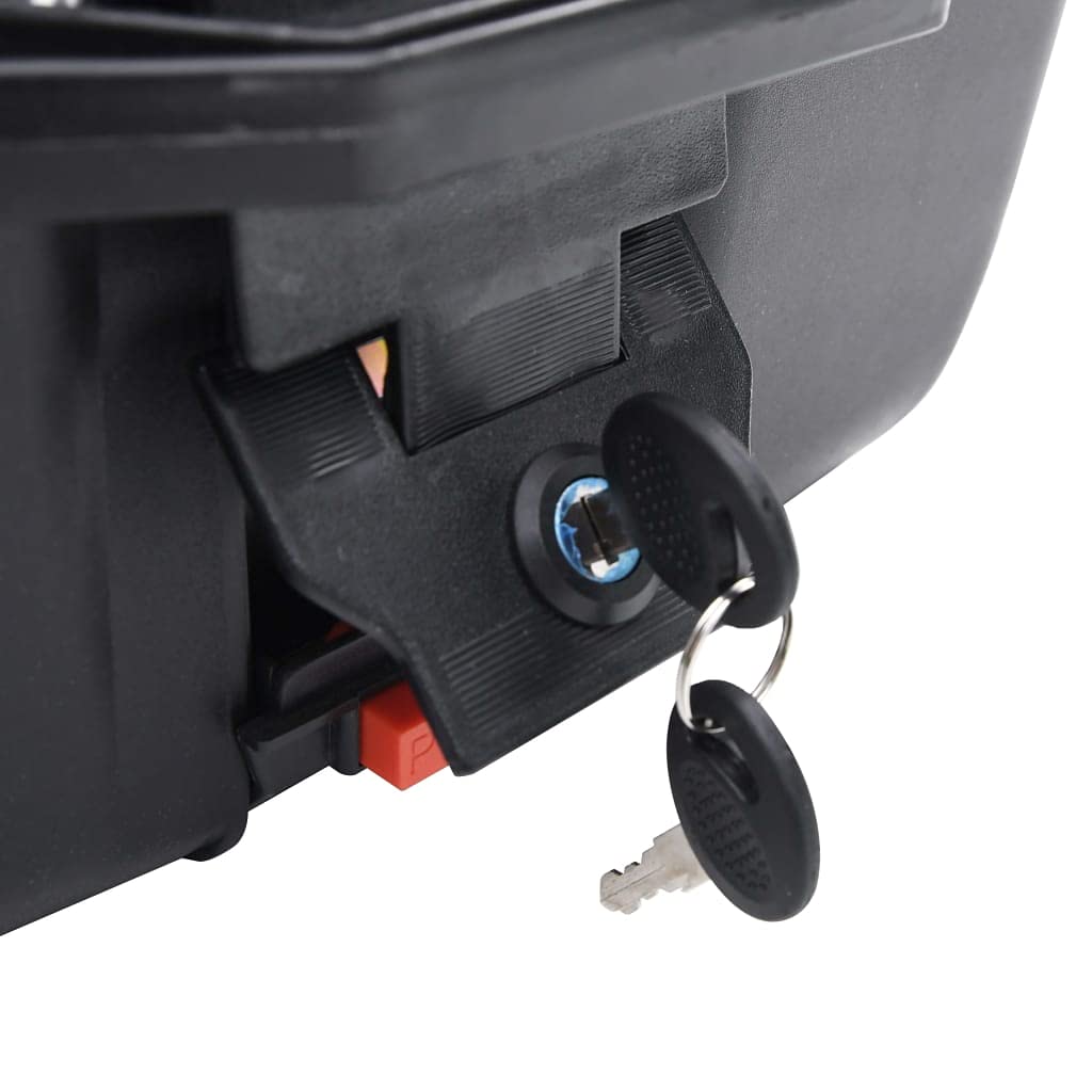 vidaXL Motorradkoffer Wasserfest Top Case Motorrad Roller Rollerkoffer Helmkoffer Topcase Koffer Motorradtasche Schwarz 24L für 1 Helm