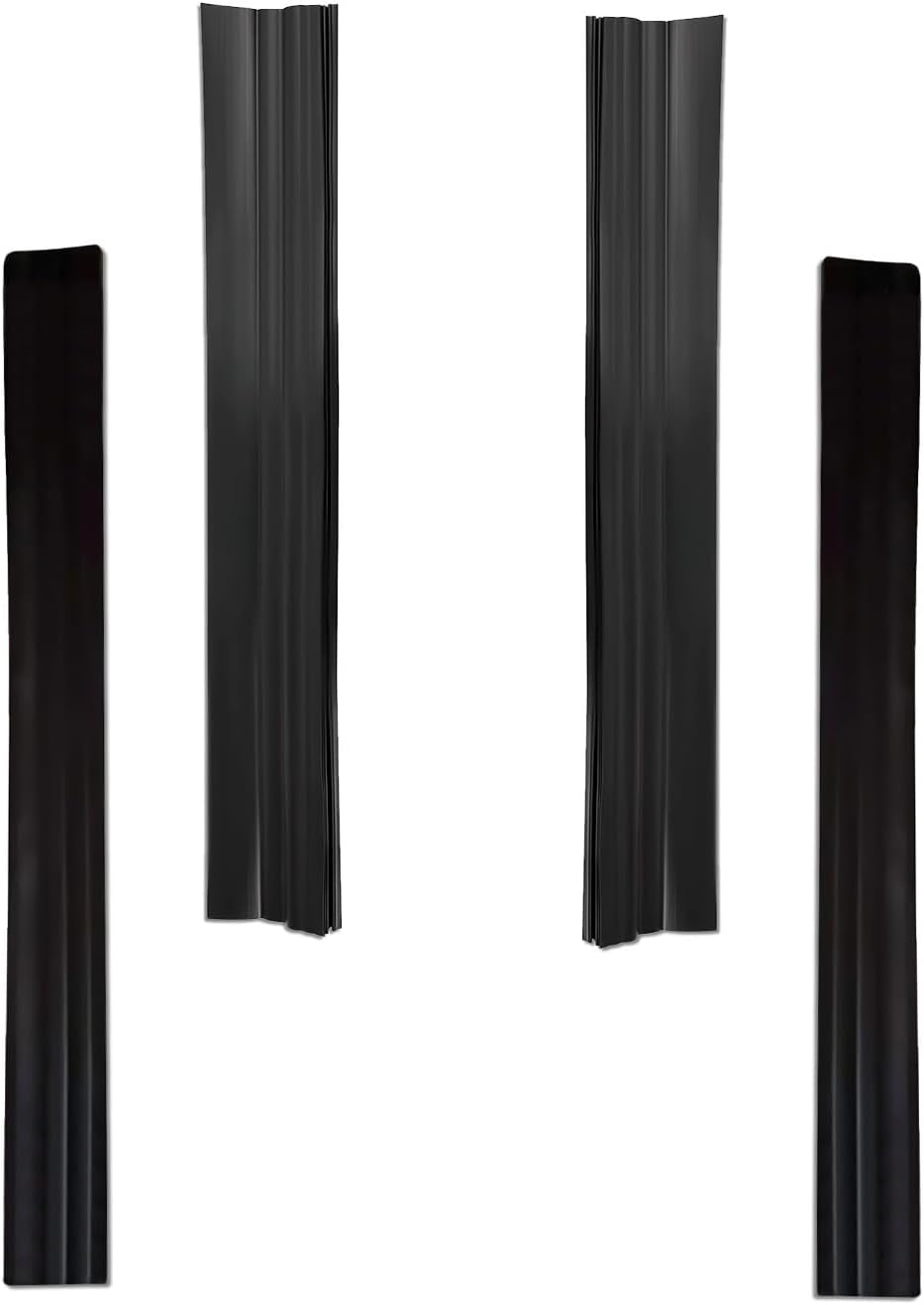 Top and Bottom Cab Cabin Wing Fairings w/Stripe Narrow Version Set (Right & Left Side) Compatible with Cascadia 2008-2017, Plus Logo, 2X 22 Wipers, License Plate Frame, Vest