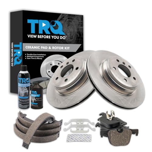 Image of TRQ Rear Brake Pad & Rotor Kit Compatible with 2015-2016 BMW