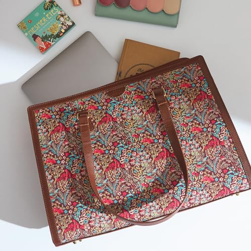 TEAL-BY-CHUMBAK-Rainforest-Office-Tote