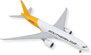 Boeing 777F Commercial Aircraft Southern Air - DHL White and Yellow 1/400 Diecast Model Airplane