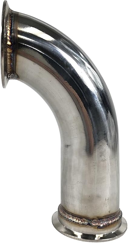 Flange V-Band HiBuyer em Aço Inoxidável com Cotovelo de Escape a 90° – 1 unidade