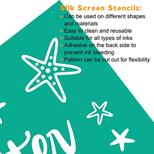 Image of Self Adhesive Screen Printing,Stencils Mesh Transfer Stencils - Reusable Screen Printing Stencil Patterns for DIY Painting (Ship Shops)